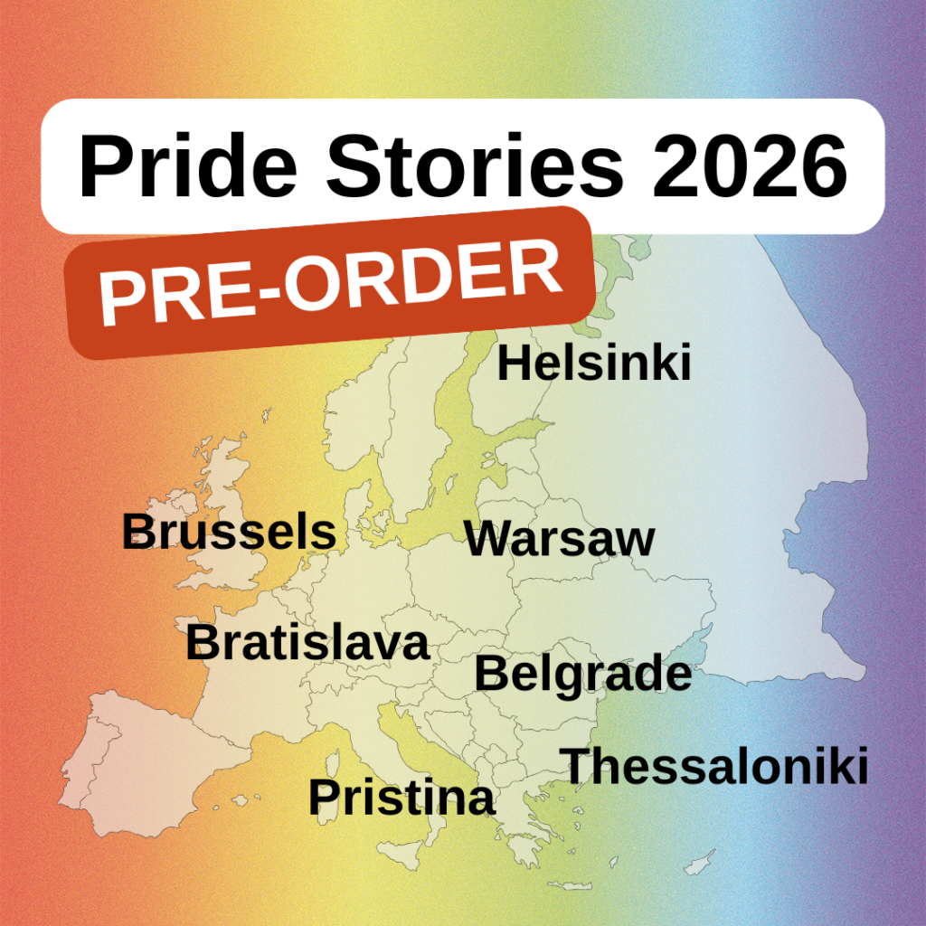 Cover of Chasing the Rainbow: Pride Stories 2026, a digital collection of seven personal stories from Prides across Europe